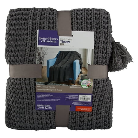 Better Homes & Gardens Chunky Knit Throws, 50” x 60”