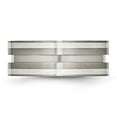 thumbnail image 3 of Titanium Brushed w/Sterling Silver Inlay 8mm Grooved Band, 3 of 7