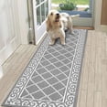 thumbnail image 1 of shiyou-Indoor Door Mat 2x6 Runner Rug, Absorbent Dirt Resist Washable Front Door Mat Indoor Rugs for Entryway, Non Slip Hallway Runner Mats, Low Profile Entrance Mat Kitchen Carpet Runner, Grey, 1 of 4