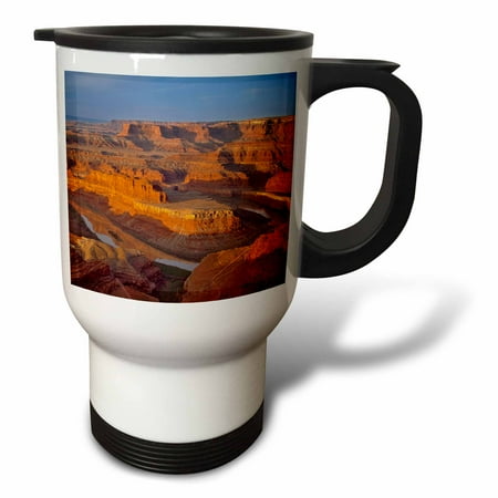 Moab Colorado Fiber 3dRose Colorado River, Canyonlands, Dead Horse SP, Moab Utah - US45 CHA0289 - Chuck Haney - Travel Mug, 14-ounce, Stainless Steel ()