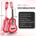 thumbnail image 2 of Kit de Guitarra Acústica Ktaxon 30" de Tilo 6 Cuerdas Rosa, 2 of 7