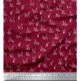 thumbnail image 1 of Soimoi Red polyester Crepe Fabric Brush Stroke Abstract Fabric Prints By Yard 52 Inch Wide, 1 of 3