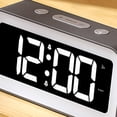 thumbnail image 2 of Reloj despertador con luz nocturna digital LED, reloj electrónico luminoso de escritorio (gris) Wdftyju Para estrenar, 2 of 3