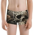 thumbnail image 5 of Yiaed Vintage Pattern Flower Skull Print Boys' Boxer Briefs Cotton Casual Stretch Comfort Boys Boxers - Kids Boxer Briefs Underwear for Boys (6-18)-Large, 5 of 5