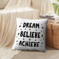 thumbnail image 4 of LALILO Throw Pillow Covers Dream Motivation Shirt Dream Black Cushion Cover 18" x 18", 2574 Pack, 4 of 6