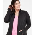 thumbnail image 2 of ID Ideology Women's Essentials Performance Zip Jacket Black Size 2X, 2 of 3