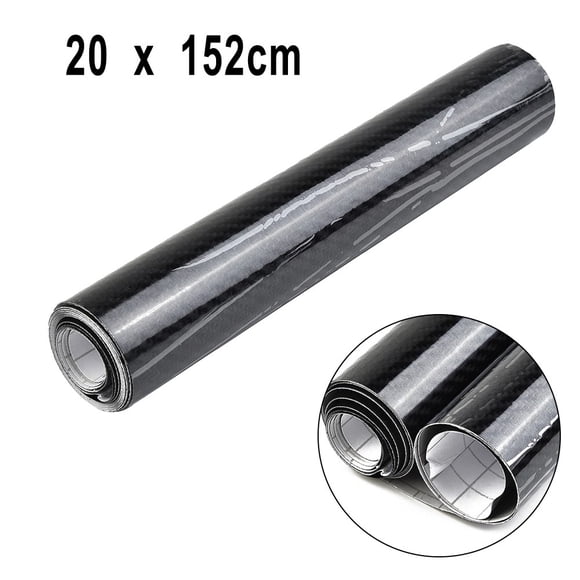 Accessoires Auto Film Vinyle Fibre de Carbone Brillant 6D Autocollants pour Intérieur de Voiture