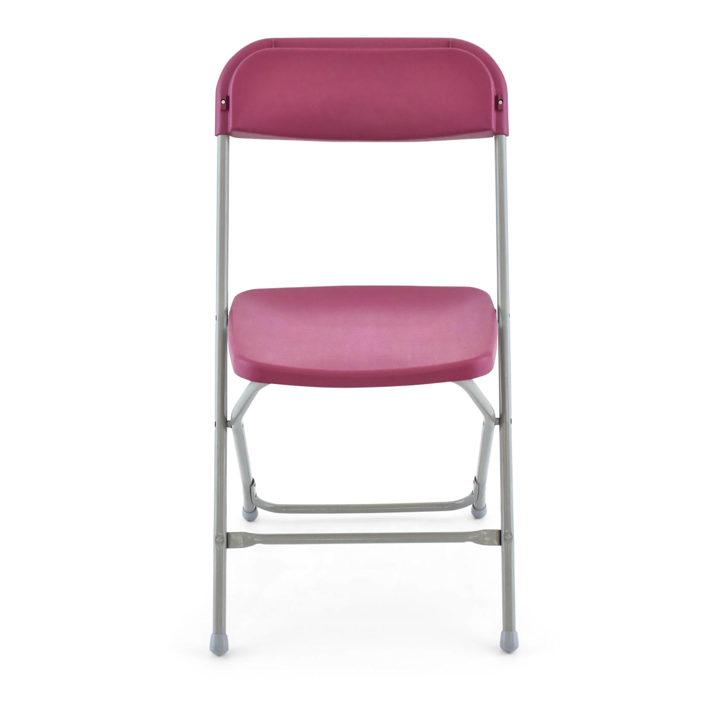 TitanPRO Plastic Folding Chair - Burgundy - 10 Pack