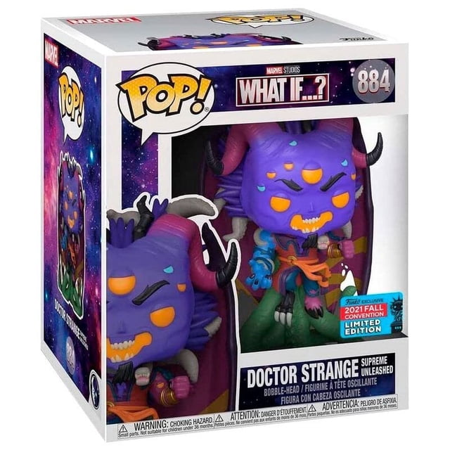 Funko Pop! What If? Doctor Strange Supreme Unleashed Shared Sticker Exclusive 2021 884 Funko -