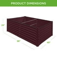thumbnail image 3 of Best Choice Products 8x4x2ft Outdoor Metal Raised Garden Bed, Planter Box for Vegetables, Flowers, Herbs - Burgundy, 3 of 7