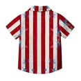 thumbnail image 6 of MKOSPLRT Independence Day Kids Tops 2-15 Years Striped Button Down Shirts Short Sleeve Red White and Blue Tshirts for Boys Girls, 6 of 9