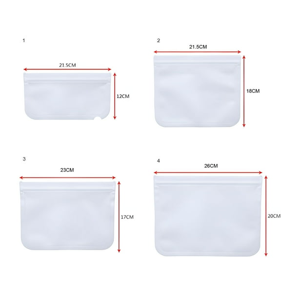ACDANC Reusable Sandwich Snack Bags Thick Reusable Food Storage Bags Freezer for Make Toiletries - Set A