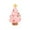 Pink, variant on Knitted Christmas Tree Ornament Decorative Plush Tree with Star Top and Pom Pom Accents for Holiday Home Display
