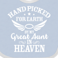thumbnail image 4 of Inktastic Handpicked for Earth by My Great Aunt in Heaven Boys or Girls Baby Bib, 4 of 4