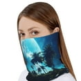 thumbnail image 4 of KLL Hawaiian Beach Pirate Moon Pirnt Wicking Running Beanie Head Wrap Cycling Bandana for Men Women, 4 of 8