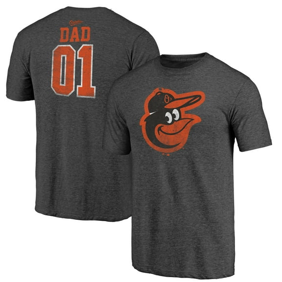 Men's Black Baltimore Orioles Father's Day Greatest Dad Tri-Blend T-Shirt