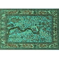 thumbnail image 1 of Ahgly Company Machine Washable Indoor Rectangle Animal Turquoise Blue Traditional Area Rugs, 8' x 10', 1 of 4