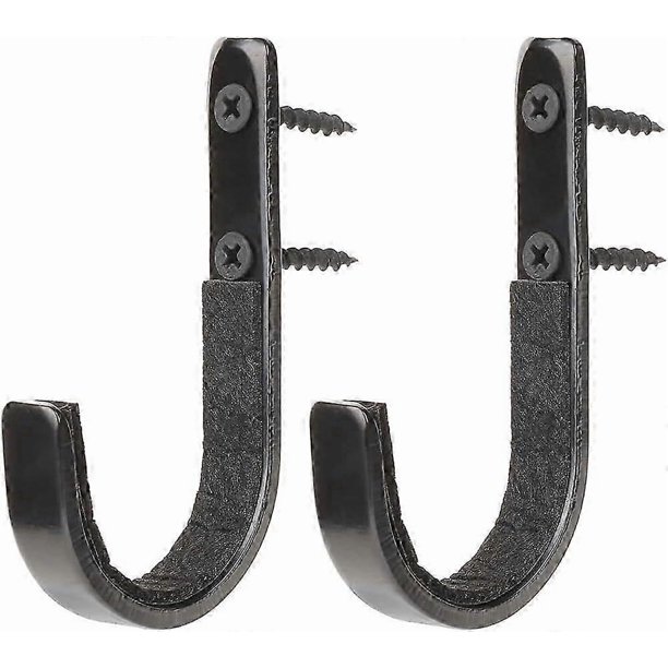 2Pcs Black Metal Gun Racks Hooks Rifles Shotgun Hooks for Wall Mount Storage for Cabinets, Indoor Gun Racks Indoor Gun Racks3.51.5inch