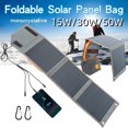thumbnail image 2 of Panel Solar plegable de 15W, 30W, 50W, salida USB, cargador de batería Solar, resistente al agua, teléfono inteligente, reloj, Banco de energía para viajar, senderismo Fivean unisex, 2 of 2