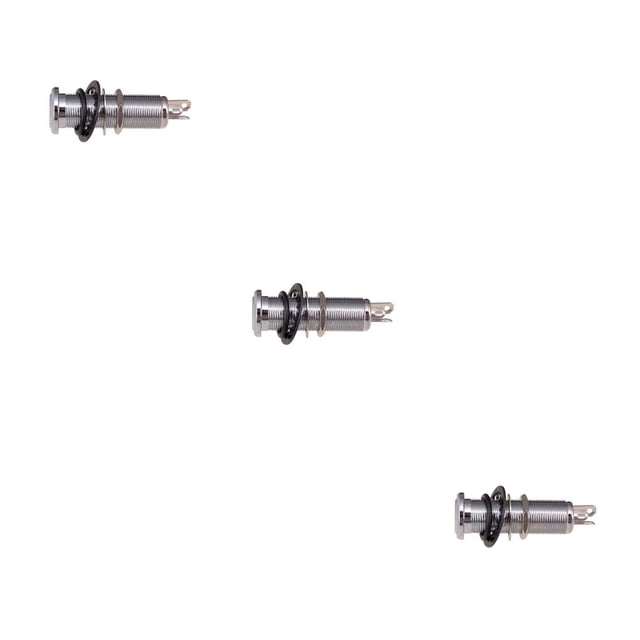 maskred Practical Stereo Output Wear-resistant Lightweight 1/4 Inch Input Tube Style Rustproof Waterproof Exquisite Socket Plug Sliver 3Set