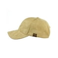 thumbnail image 4 of C.C Unisex Adjustable Faux Suede Precurved Bill Baseball Cap Hat - Camel, 4 of 4