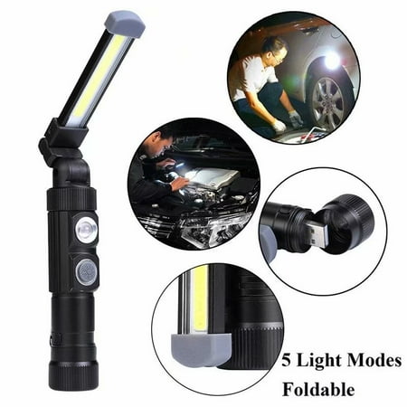 360 Degree Led Flashlight - VicTsing COB LED Magnet USB Rechargeable Waterproof Foldable Flashlight 360 degree Rotate Torch