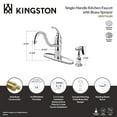 thumbnail image 4 of Kingston KB1578GLBS Georgian Single-Handle 2-or-4 Hole Kitchen Faucet with Brass Sprayer in Brushed Nickel, 4 of 4