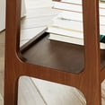 thumbnail image 6 of Noble House Retro Narrow Slate Side Table with Shelf, Slim Farmhouse End Table for Small Spaces, Entryway, Walnut, 6 of 7