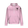 thumbnail image 5 of bbymog Men's Fashion Hoodies & Sweatshirts Printed Long Sleeve Pullover Top Plus Size Solid Color Clothes with Pocket Pink B XL, 5 of 5