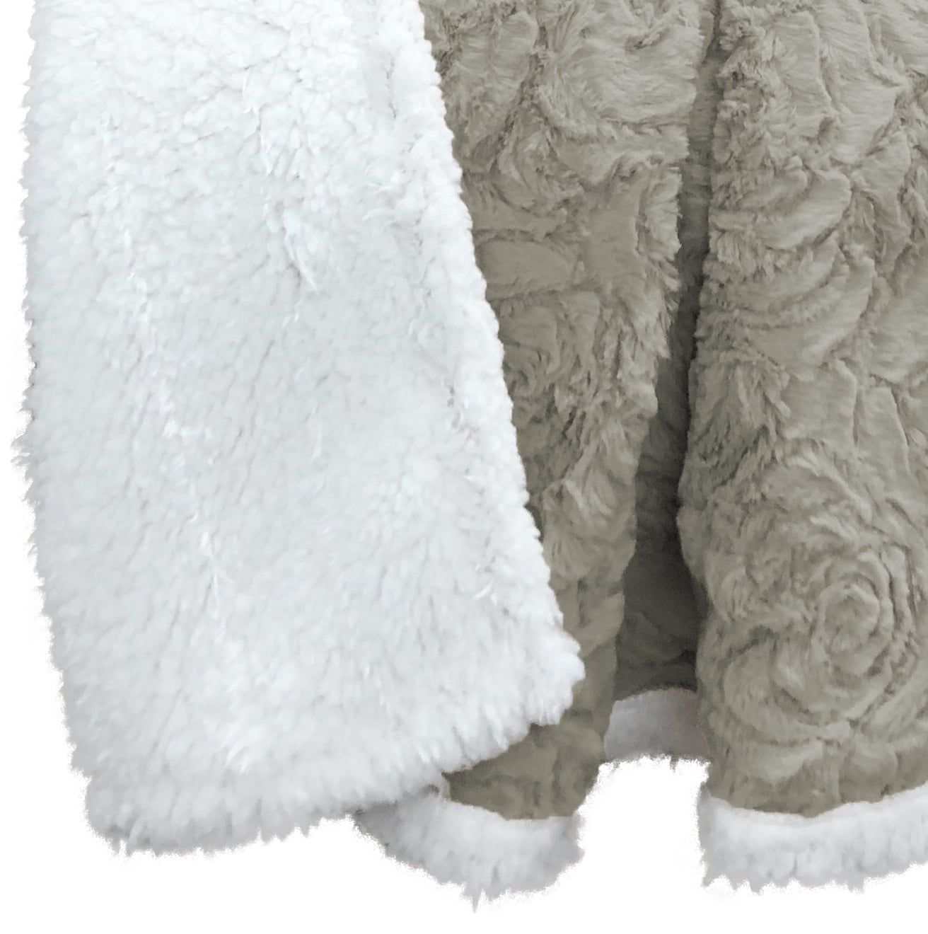 Madrid Faux Fur Reverse to Sherpa Throw Tan 50x60