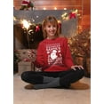 thumbnail image 2 of Santa's Naughty List Christmas Women's Sweatshirt, 2 of 4