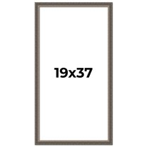 19x37 Frame Silver Real Wood Picture Frame Width 1.25 Inches | Interior Frame Depth 0.5 Inches |