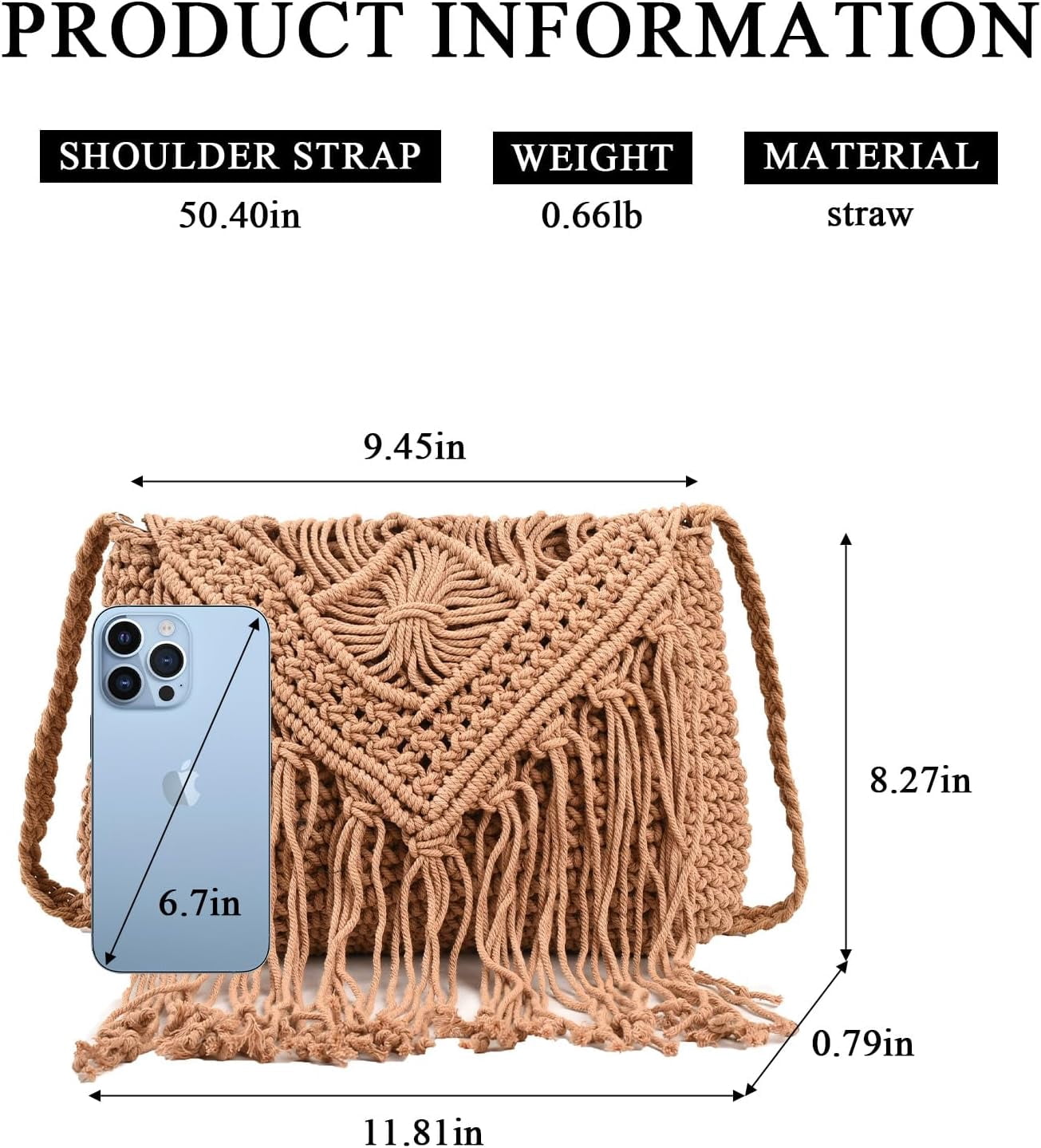 LinYooLi Straw Crossbody Bags for Women, Summer Straw Purses and Handbags with Tassels Shoulder Clutch Bag for Vacation