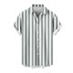 thumbnail image 2 of Mens Manga Corta Botón Abajo Camisas de Impresión Cuello Turndown Botón de Manga Corta Camisa 95% Poliéster 5% Spandex, Blusa Casual, 2 of 5