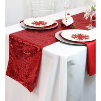Your Chair Covers - 14 x 108 Inch Glitz Sequin Table Runner Red