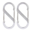 thumbnail image 3 of LJNYFDC Camping Gear Accessory 2Pcs Colored Carabiner Zipper Lock Clips Strong Load bearing Portable Camping Keyring S shaped Carabiners, 3 of 7