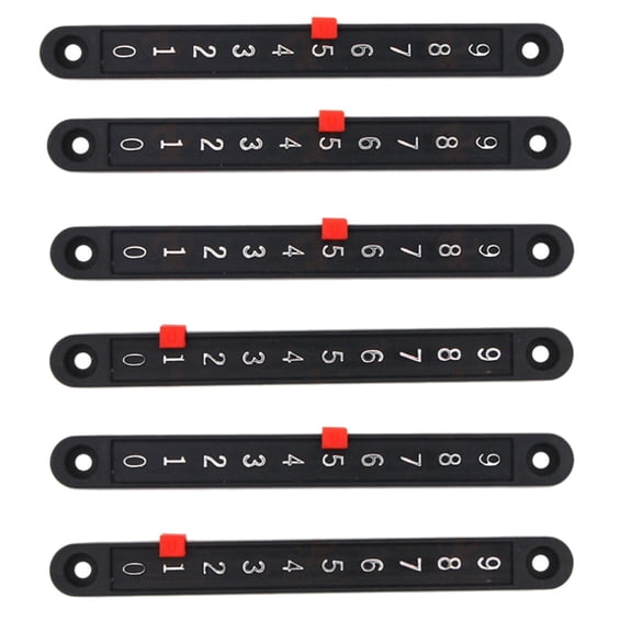 6Pcs Soccer Tabletop Scoreboard Mini Snooker Score Board Scorer Pointers and Number Strip Table Games Counter,6 * Football Scoreboard,black