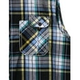 thumbnail image 3 of Hat and Beyond Men's Plaid Flannel Pattern Sleeveless Button Shirts, 3 of 5