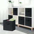 thumbnail image 5 of RECUTMS 6Pack Basics Collapsible Fabric Storage Cubes Organizer with Handles(Black), 5 of 8