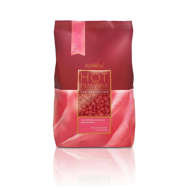 Italwax Rose - 1kg / 2.2lb - Perlas de cera dura para depilación - Formulación natural ideal para todo tipo de piel - Sin perfume - Recomendado para área del bikini y axilas