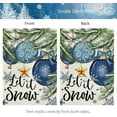 thumbnail image 3 of Winter Garden Flag 12x18 Inch Double Sided Small for Outside Welcome Burlap Let It Snow Blue Yard Flag CF1272-12, 3 of 6