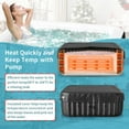 thumbnail image 3 of Inflatable Hot Tub 57"X 57"X 25", 2-4 Person Square Outdoor Spa Blow Up Hottubs with 110 Bubble Jets, Blow Up Air Hot Tub with Heater Pump and Side Table, Insulated Cover, 2 Filter Cartridges, 3 of 10