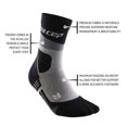 thumbnail image 5 of CEP Adult Male Hiking Max Cushion Mid Cut Compression Socks, Color: Gray/Black, Size: IV, 5 of 7