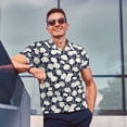 thumbnail image 5 of Daiia Daisies Flowers Pattern Men’s Polo Shirts,Solid Deck Shirt,Classic Fit, Breathable Cotton Polo for Casual and Sport Wear-X-Large, 5 of 7