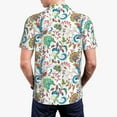thumbnail image 4 of Balery Fairy Flower Printed Men’s Short Sleeve Polo Shirt, Midweight Men's Shirt,Golf Polo shirts -Small, 4 of 9