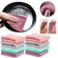 thumbnail image 2 of Dusknt Coral Fleece Cloth 8Pc 15X25Cm, Wipes,Absorbent Corals Dish Rag Wipe Wiping Towel Sink Cloth Home Kitchen Clean Cleaning Supplies, 2 of 9