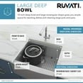 thumbnail image 5 of Ruvati 24-inch Apron-front Workstation Kitchen Sink 16 Gauge Single Bowl, 5 of 19