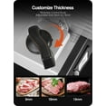 thumbnail image 3 of OSTBA Electric Meat Slicer, 150W Food Slicer with 7.5-Inch Stainless Steel Blade, Adjustable Thickness, Child Lock Protection, Removable Food Carriage for Meat, Cheese & Bread, 3 of 7