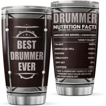 Drummer Coffee Tumblers Thanks Tumbler Gifts For Music Lovers Dad Boys Adults Birthday Christmas Day Mug 20 oz Drum Stainless Cup Large Travel Cups Funny Insulated Mugs