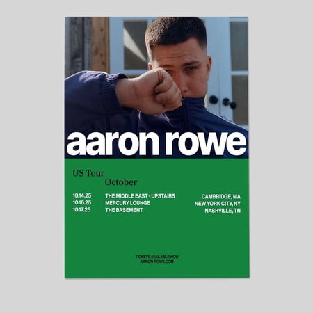 Aaron Rowe US Tour Concerts Size 24''x36''-Gategoo